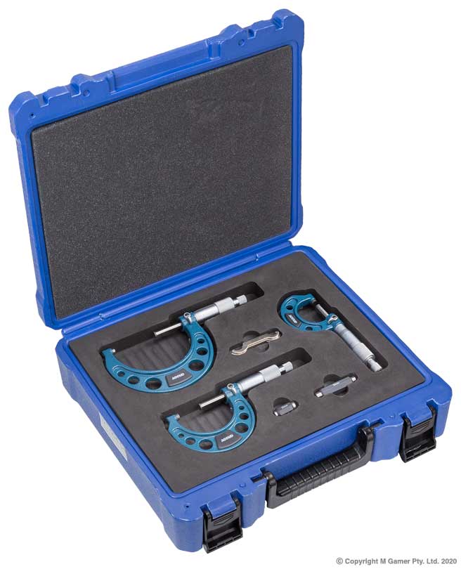 75mm Metric Outside Micrometer 3 Piece Set